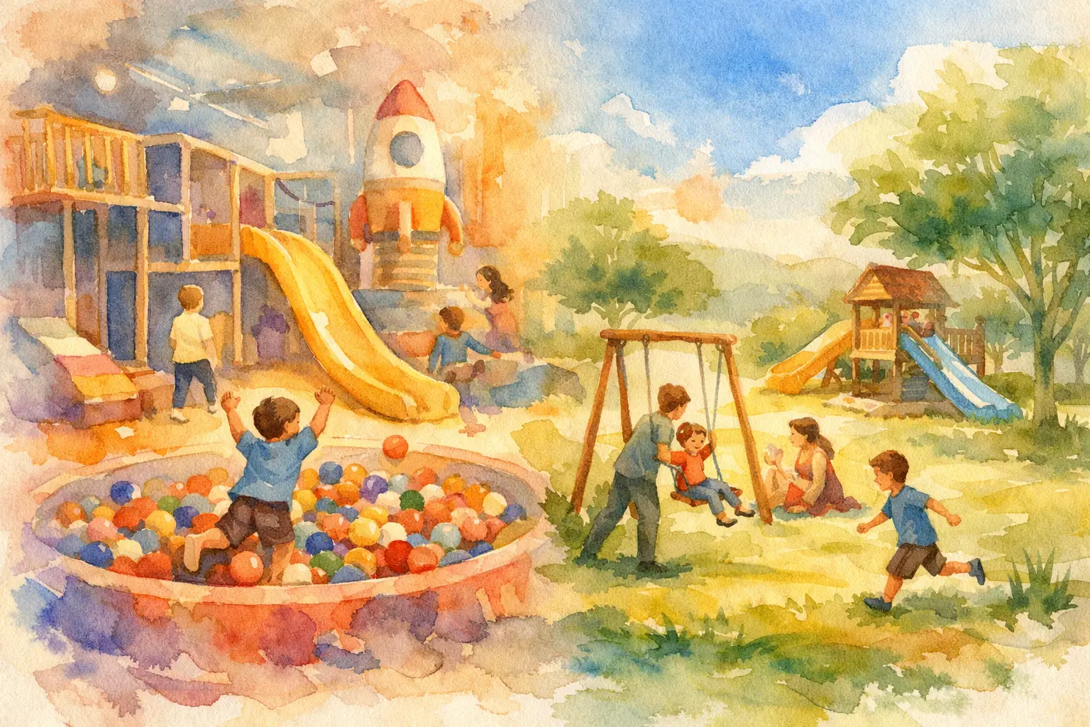 Indoor Play Versus Outdoor Parks for Families