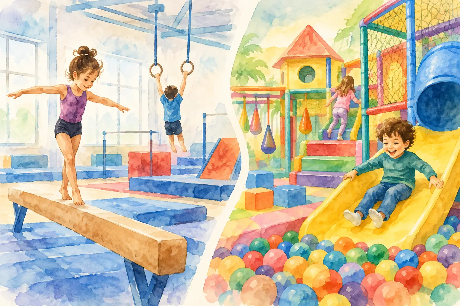 Children's Gym Versus Play Center: Which Fits?